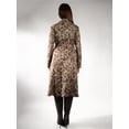 thumbnail image 4 of DARING DIVA Women's Fashionable Animal Print Trench Coat L Light Green, 4 of 6