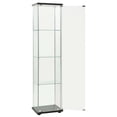 thumbnail image 2 of vidaXL Storage Cabinet Tempered Glass Black, 2 of 5