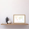 thumbnail image 2 of World Travel Landmark Line Map Oh The Places You Will Go! Rainbow White Artwork Framed Wall Art Print A4, 2 of 4