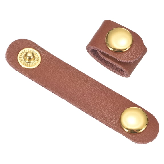 Uxcell 2 Pcs Leather Handbag Strap Shortener, 2.4 Inch Top Handle Keeper Strap Keepers Shoulder Bag Straps Gripper Bag Protector for Handbag Bags Satchel Clutch Bags, Coffee