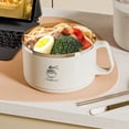 thumbnail image 4 of HONGLIN Lunch Box for Men Women, 37.2 oz Bento Style Bowl with Foldable Spoon Fork, Leak Proof Food Storage Container for Work Travel, Black, 4 of 7