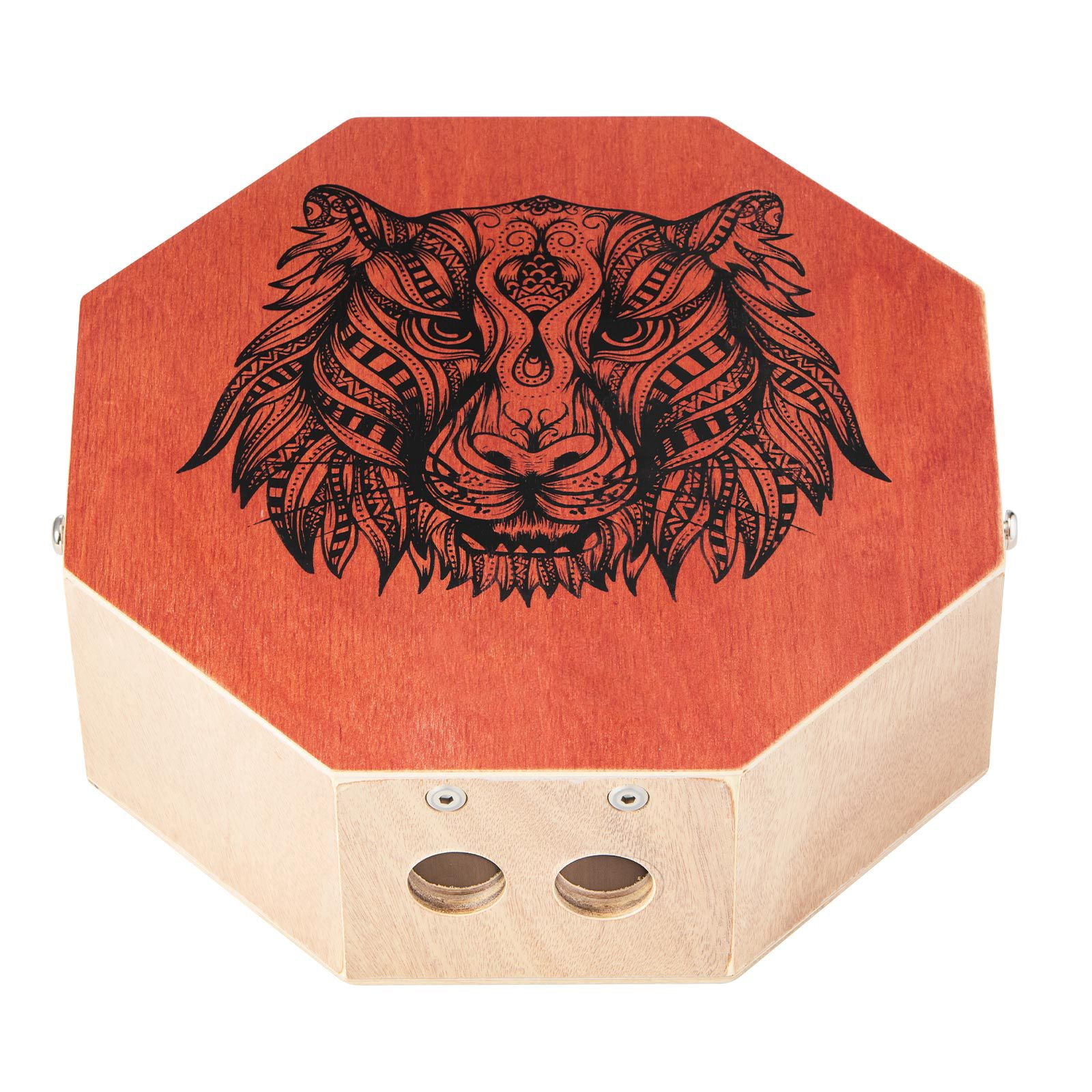 Cajon Box Drum with Internal Guitar Strings, Portable Wooden Percussion Box, Birch Wood Drum Musical Instrument with Adjustable Strap, for Beginners & Professionals, 11.6 x 11.6 x 4 in