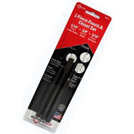 UPC: 0045256890722 | (Price/SET)Mayhew MY89072 PUNCH & CHISEL 3PC SET CARDED