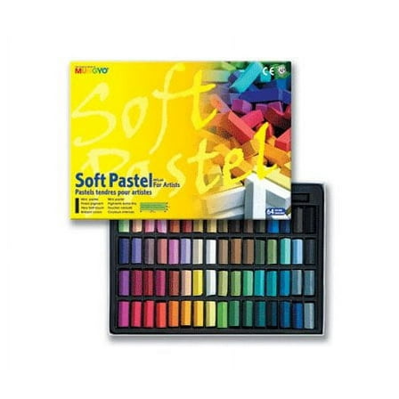 Mungyo Soft Pastel Multicolor Square Chalk Set 64 Count