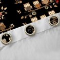 thumbnail image 4 of Homewish Cartoon Cute Owl Black Out Curtains for Teen, Kawaii Cartoon Animal Curtains Pack of 2 (42x63 Each), Leaf Plant Botanical Bedroom Curtains, Window Curtains Bedroom Decor, 4 of 6