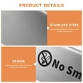 thumbnail image 4 of Stainless Steel No Smoking Sign Double Side Table No Smoking Sign for Office Decoration, 4 of 9