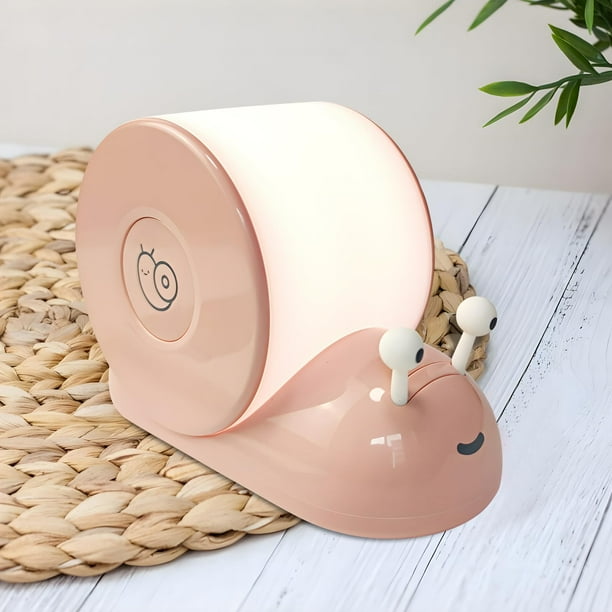 Luz nocturna de caracol, lámpara de babosa para niños, lámparas de animales lindas recargables por USB, ajuste del temporizador, lámpara de noche segura, lámparas LED portátiles