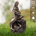 thumbnail image 3 of TERESA'S COLLECTIONS 21" Large Mermaid Water Fountain, Outdoor LED Light with Auto Silent Pump, Garden Decor for Patio, Gift for Mom, 3 of 6
