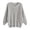 Gray, variant on ICHUANYI Women's Elegant Crewneck Batwing Long Sleeve Sweater 2023 Fall Oversized Ribbed Cable Knit Side Slit Button Pullover Top