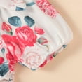 thumbnail image 3 of Rciityk Toddler Baby Girl Ruffled Rompers Short Sleeve Bodysuit Tops + Floral Shorts Baby Girl Romper Jumpsuits 3Pcs Cute Infant Outfit for 12-18 Month, 3 of 8