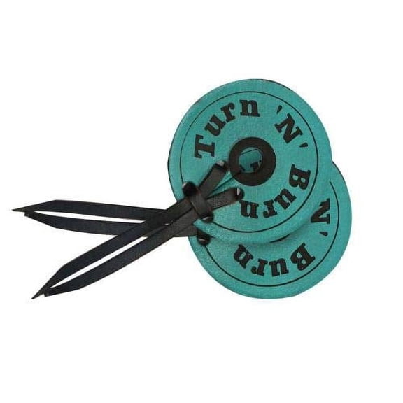 "Turn 'N' Burn" Teal Leather Bit Guards