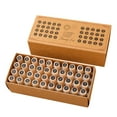 thumbnail image 1 of KLKCMS 40 Pieces Alphabet Stamps Cylinder Seal Set for Arts Craft Card Making Diary B, 1 of 9