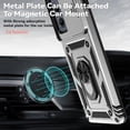 thumbnail image 3 of for Motorola Edge 2024 Case with Slide Camera Cover HD Screen Protector [Military Grade Drop Tested] Magnetic Ring Holder Kickstand Protective Phone Case for Motorola Moto Edge 2024, Silver, 3 of 17