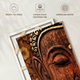 thumbnail image 6 of Elephant Stock Carved Buddha Face Wall Art - Vertical Canvas Wall Art - Hallway Wall Decor - Religion And Spirituality Canvas - Brown And Black Decor - 30" x 45", 6 of 8