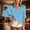 Sky Blue, variant on IUYRTFE Women's Cross V Neck Off Shoulder Knit Sweater Loose Fit Casual Batwing Sleeve Pullover Top
