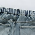 thumbnail image 6 of SJLDQY Toddler Baby Girls Jeans Wide Leg Baggy Jeans for Girls Casual Embroidered Elastic Waist Kids Fall Winter Denim Pant With Pockets, 6 of 6