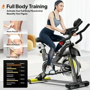 Indoor Exercise Bikes for Home Stationary Bicycle Magnetic 16 Levels Resistance Cycling Bike with Free APP Max Weight 360 Lbs