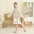 thumbnail image 4 of FORMRS Kids Bathrobe Unisex Hooded Robe Toddler Pajamas Sleepwear, Size 7-9T, Various Toasts, 4 of 7