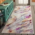 thumbnail image 2 of SAFAVIEH Rainbow Kiro Abstract Indoor/Outdoor Runner Rug, Blue/Gold, 2'6" x 8', 2 of 6