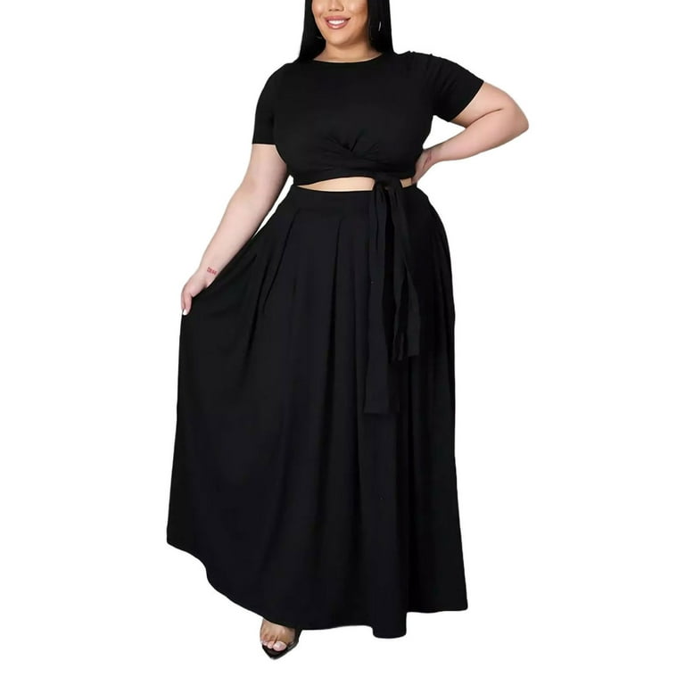Cheap plus size two piece outfits discount