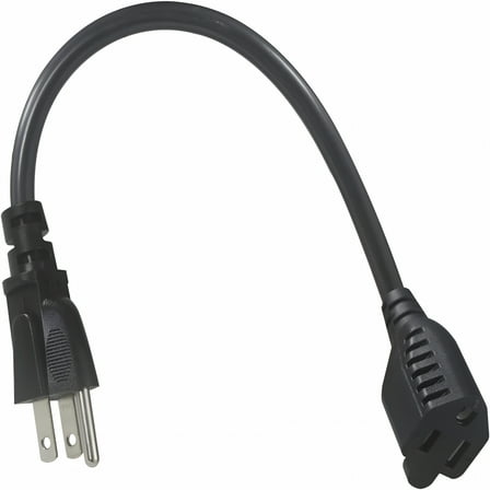 GJX 1FT Short Power Extension Cord 1FT - 1PACK