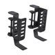 thumbnail image 2 of Soporte de almacenamiento para computadora portátil de escritorio, organizador de mesa con ganchos, fácil instalación Negro, 2 of 9