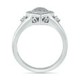 thumbnail image 3 of STERLING SILVER 0.03 CTTW WHITE DIAMOND HEART RING, 3 of 4