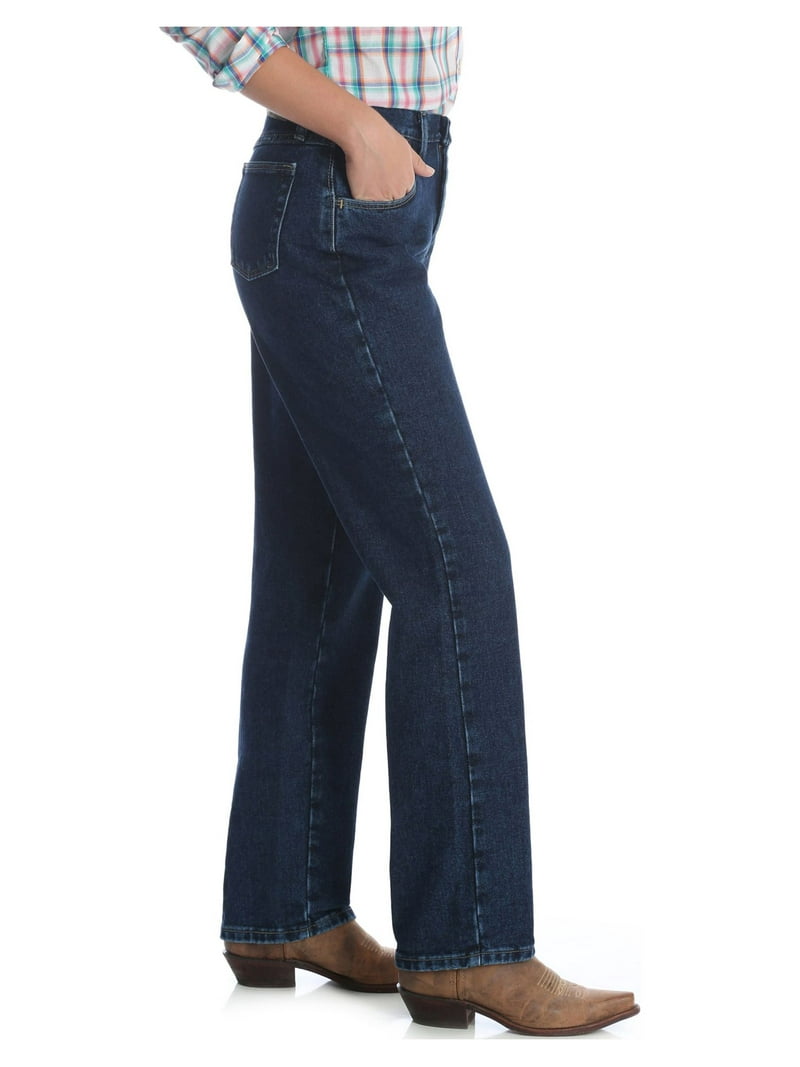 Wrangler women's Relaxed Fit Jeans High Rise Tapered Leg