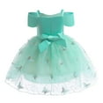 thumbnail image 6 of gljltg Children Embroider Princess Dress Gown Puff Sleeve Baby Girl Bowknot Dress, 6 of 9