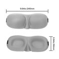 thumbnail image 2 of 2 Pack Sleep Eye Mask Shade Cover 100% Blackout Sleep Eye Masks for Sleeping Sleep Masks Suitable for Lunch Break Trave Camping Usage (Grey), 2 of 5