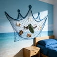 thumbnail image 5 of Fish Net Decor for Wall, Fishing Net Decoration Mediterranean Style Fishing Net Decoration Outdoor Fishing Net Maritime Decoration For Photo Wall Party Bedroom Living Room, 5 of 6