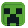 thumbnail image 2 of Minecraft Creeper Face Square 9" Dinner Plates, 8ct, 2 of 2
