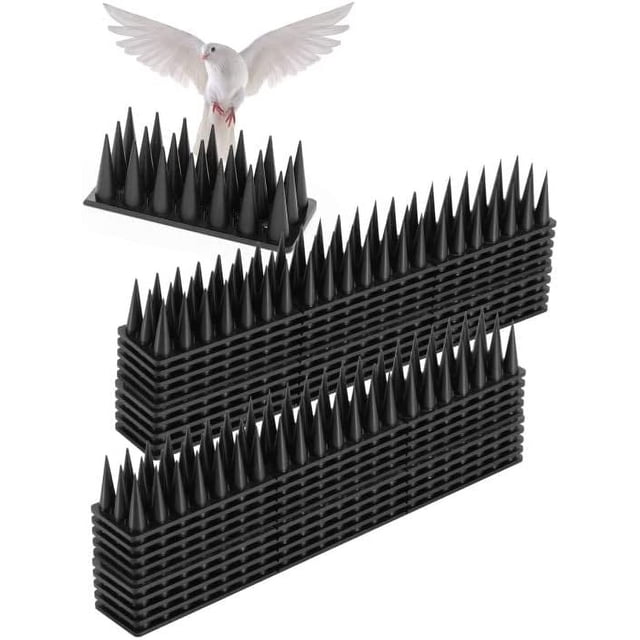 Picos antipalomas de plástico, Picos antipalomas para balcón, Picos antipájaros para instalar cercas, alféizares de ventanas, evitar que aterricen palomas, cuervos y gatos (20 piezas)