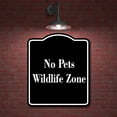 thumbnail image 2 of No Pets - Wildlife Zone BLACK Aluminum Composite Sign 8.5''x10'', 2 of 9