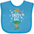 thumbnail image 3 of Inktastic Funny Christmas I'm the Sassy Elf with Shoes and Hat Boys or Girls Baby Bib, 3 of 4