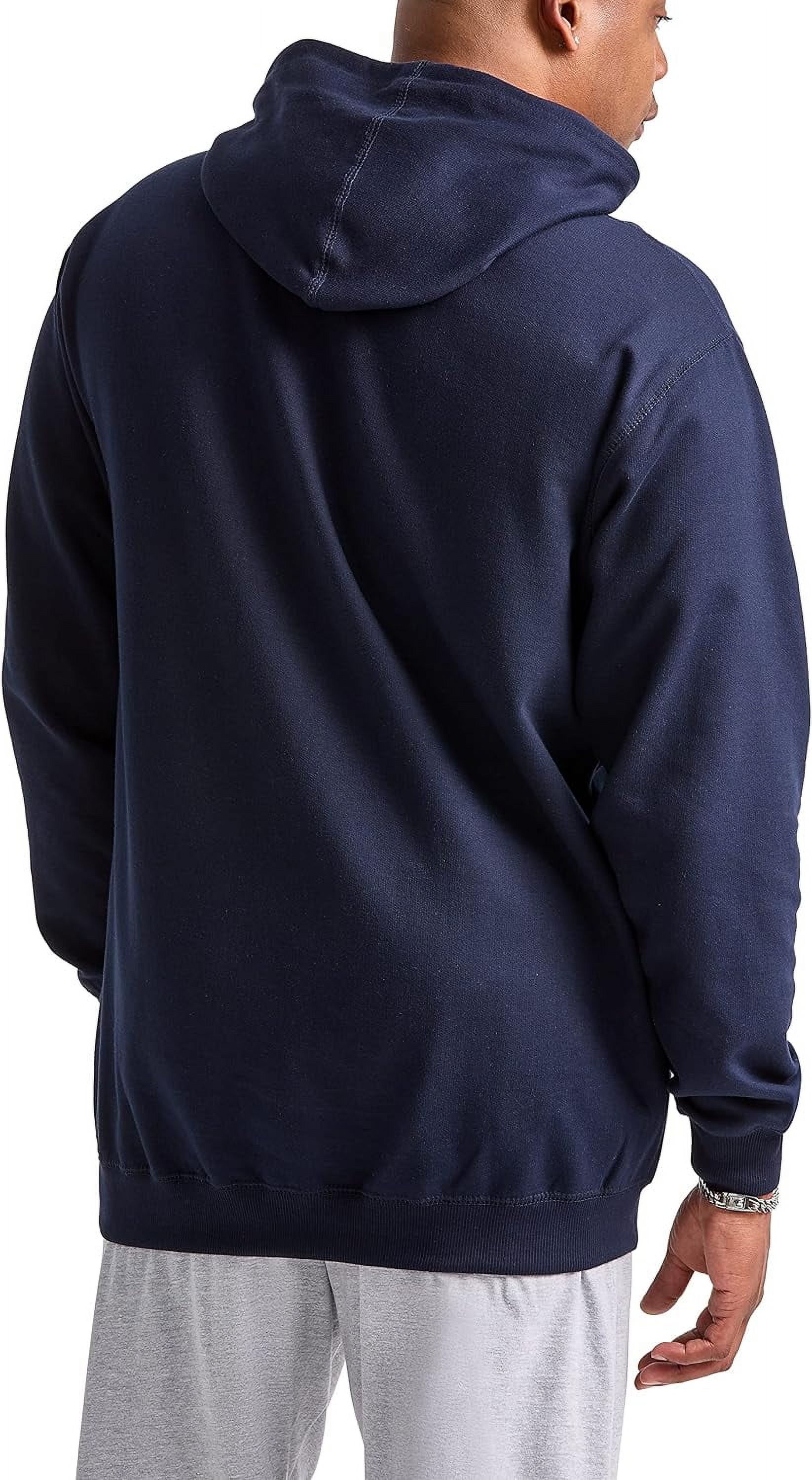 Champion Men's Big & Tall Script Hood Pullover Fleece, Navy, Size 2X