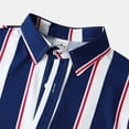 thumbnail image 3 of Gubotare Men's Casual Button Down Shirts Lightweight Long Sleeve Regular Fit Striped Shirts (Dark Blue,XXL), 3 of 5