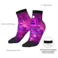 thumbnail image 4 of Lsque Geometry Dash Printed Crew Socks, Moisture-Wicking Socks, Athletic Socks for Men Breathable Cushion Socks Casual Sport Socks for Running Traveling, 4 of 6
