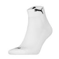 thumbnail image 3 of Puma Unisex 3-Pack Cushioned Quarter Socks, Logo, Solid Colour White 35-38 (2.5-5 Uk), 3 of 3