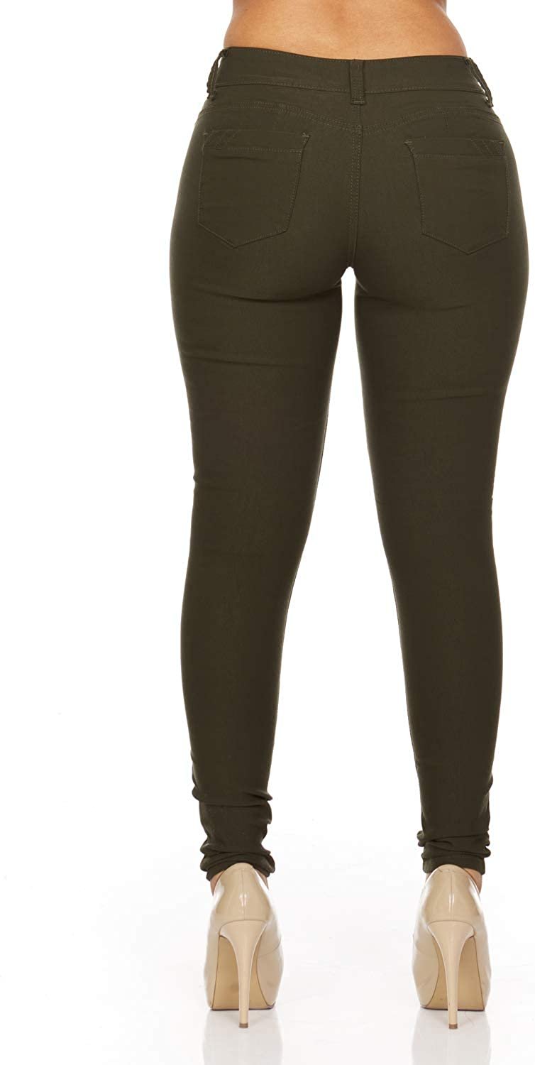 YDX Smart Jeans Juniors Denim Joggers for Teen Girls Cute Comfort Stretch High Rise Dark Green Size 7 - image 2 of 5
