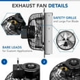 thumbnail image 6 of iPower  7 inch 760 CFM Shutter Exhaust Fan Aluminum High Speed Vent Fan, 6 of 7