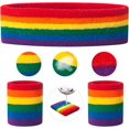 thumbnail image 4 of Bracelets en Tissu Éponge Rayé - Lot de 3, 4 of 5