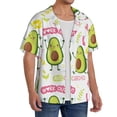 thumbnail image 2 of Fotbe Avocado Work Out Camisa Estampada de Manga Corta para Hombre, Casual de Verano, Estilo Playero, Sin Arrugas-3X-Large, 2 of 5