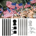 thumbnail image 2 of Flag Pole Tangle-Free Metal Weather-resistant Outdoor Flagpole Easy Assembly Segmented Flag Poles for Porch Boat Residential Houses, 2 of 8