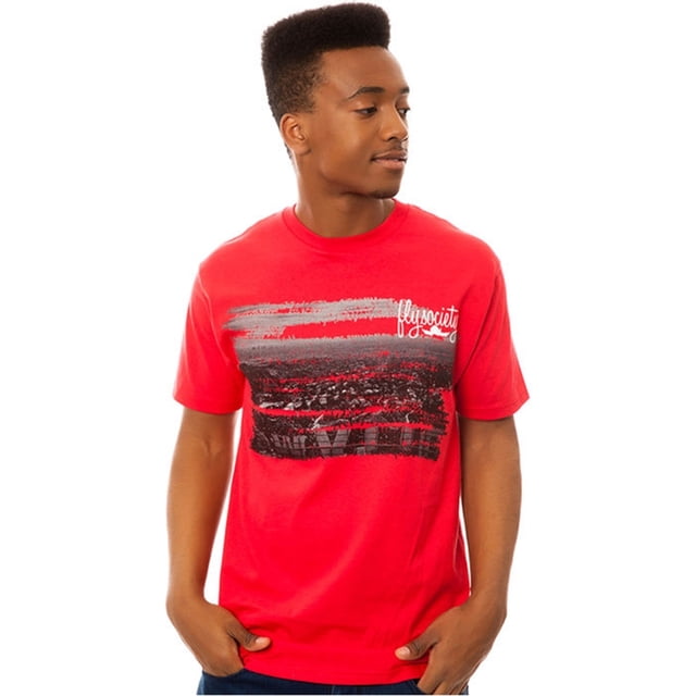 Camiseta Gráfica Fly Society The Skyline Roja XXL