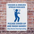thumbnail image 4 of (2 Pack) Coughs & Sneezes OSHA Notice Sign 10 Inch X 14 Inch Indoor / Outdoor Rust-Free Aluminum Metal Signs for Workplace, Workshop, and Construction Site, Made in the USA, 4 of 8