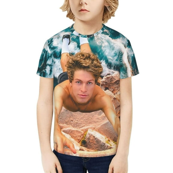 Ben Azelart Stay Wild Kids T-Shirt 3D Printed Graphic T-Shirts Boys and Girls Short Sleeve Shirts for Youth Kids X-Small