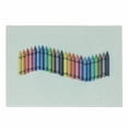 thumbnail image 1 of Crayon Cutting Board, Photo of Wavy Border Tiny Children's Painting Craft on Plain Backdrop Print, Decorative Tempered Glass Cutting and Serving Board, in 3 Sizes, by Ambesonne, 1 of 2