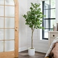 thumbnail image 6 of Nearly Natural 6ft. Artificial Eucalyptus Tree with White Decorative Planter, Green, 6 of 7