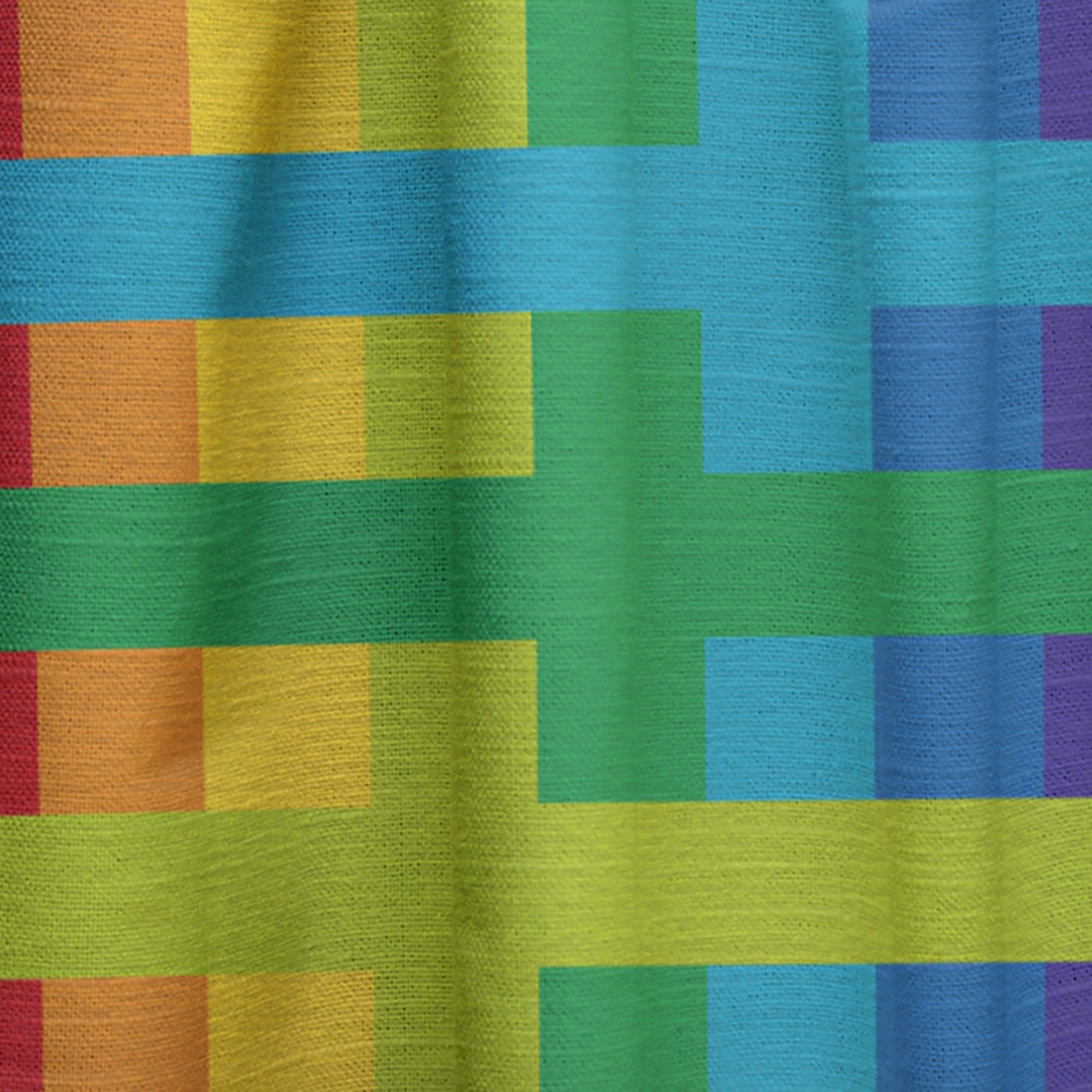 Designart 'Simple Geometric Pattern With Rainbow Colors ' Mid-Century Modern Curtain Panel